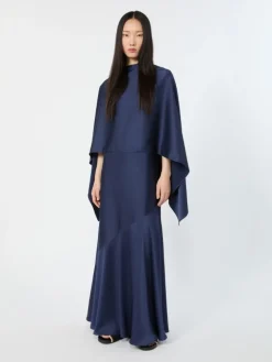Satin slip dress - ULTRAMARINE