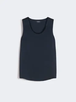 Satin top - MIDNIGHTBLUE