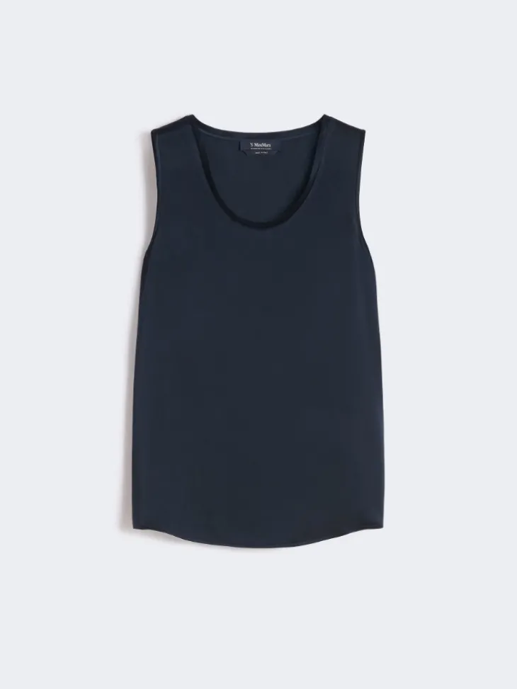 Satin top - MIDNIGHTBLUE