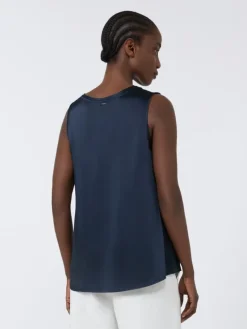 Satin top - MIDNIGHTBLUE