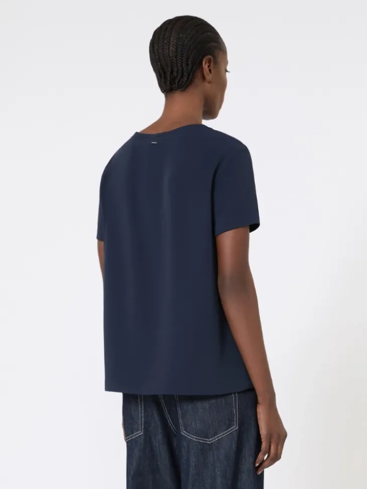 Satin T-shirt - MIDNIGHTBLUE