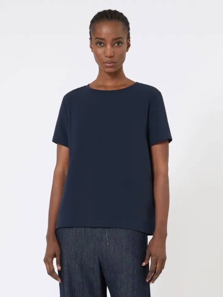 Satin T-shirt - MIDNIGHTBLUE