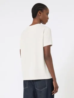 Satin T-shirt - NATURAL