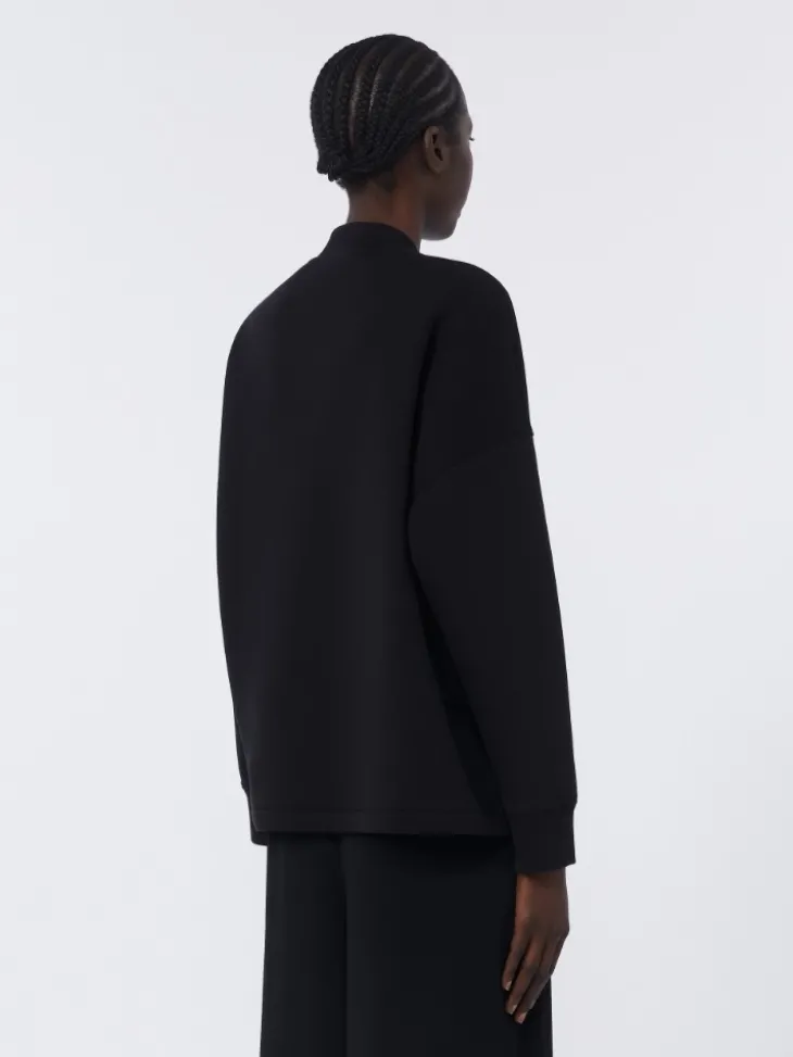 Scuba jersey jacket - BLACK