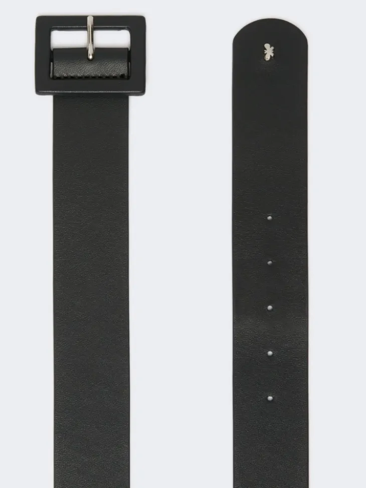 Shiny Nappa leather belt - ULTRAMARINE