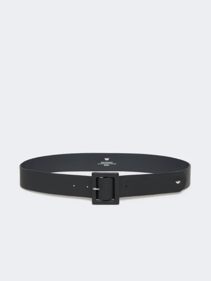 Shiny Nappa leather belt - ULTRAMARINE