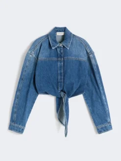 Short denim shirt - MIDNIGHTBLUE