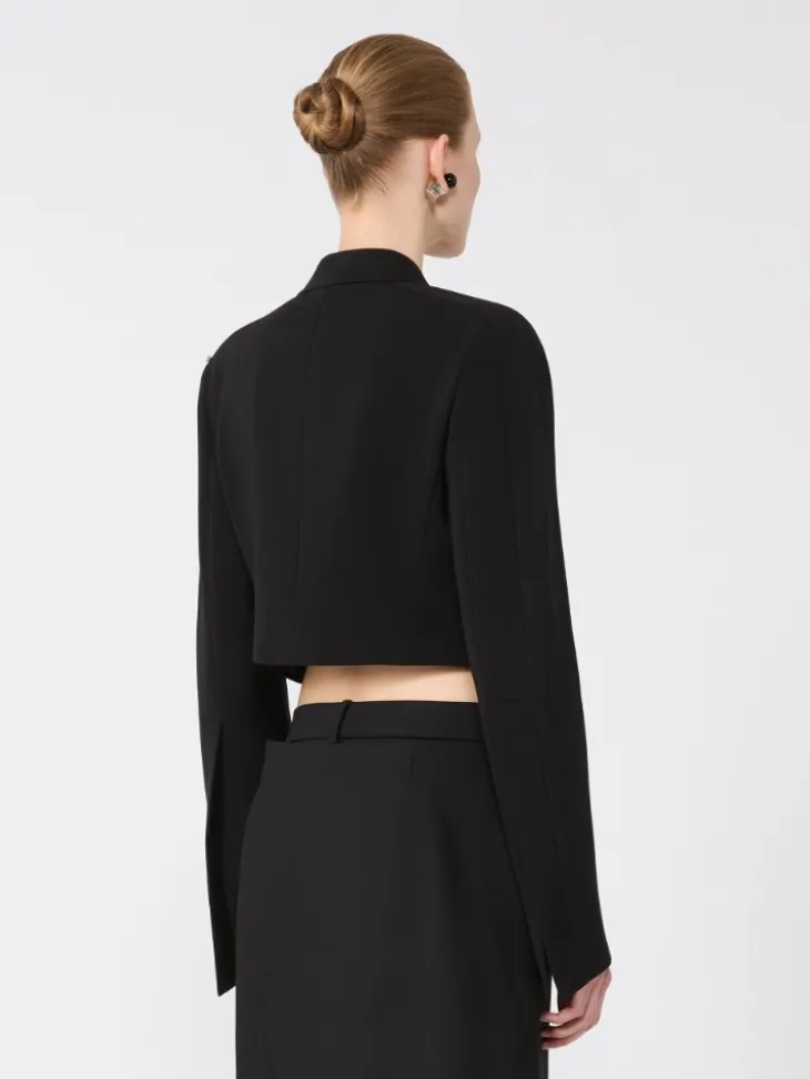 Short jersey jacket - BLACK