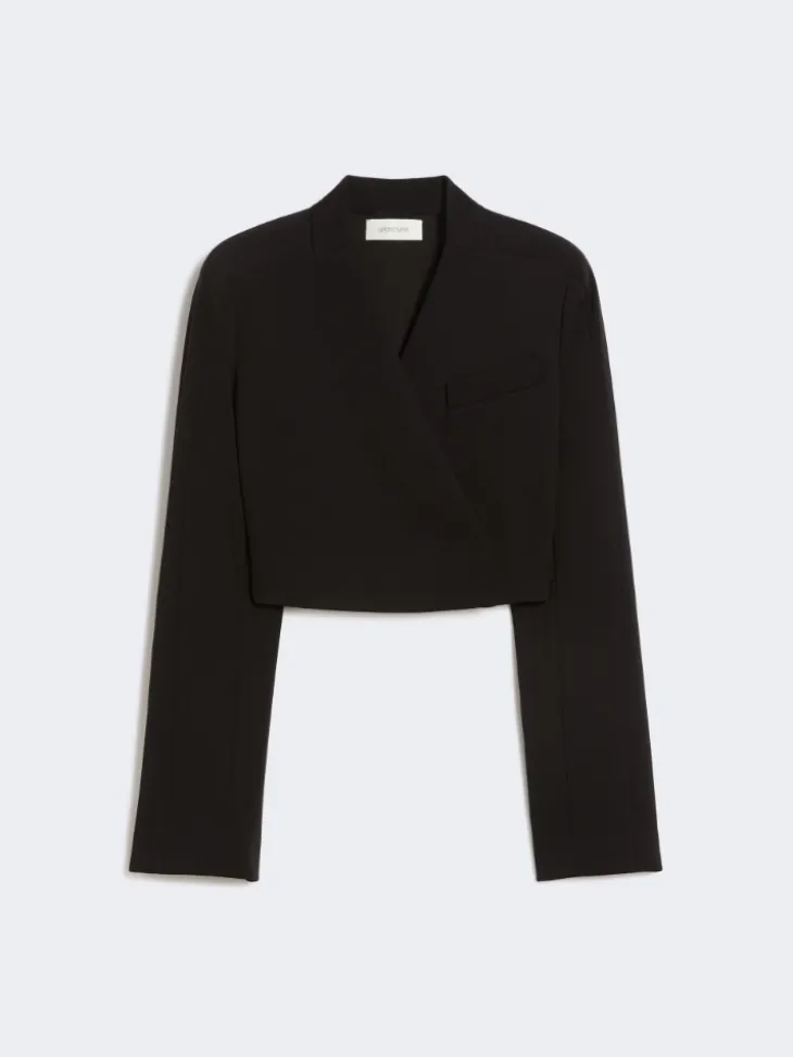 Short jersey jacket - BLACK