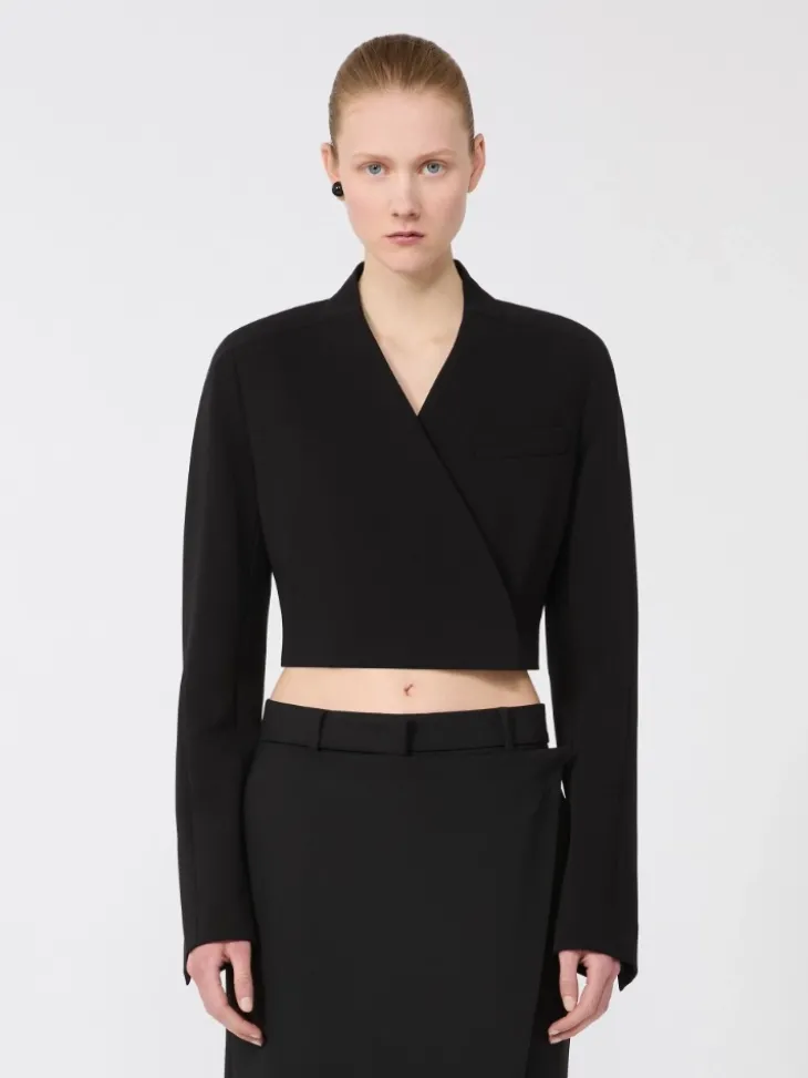 Short jersey jacket - BLACK