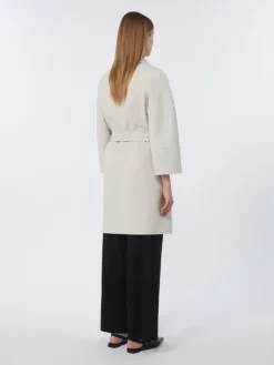 Short wool coat - IVORY
