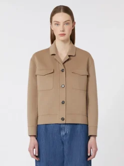 Short wool jacket - BEIGE