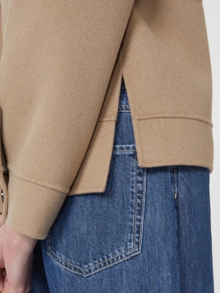 Short wool jacket - BEIGE