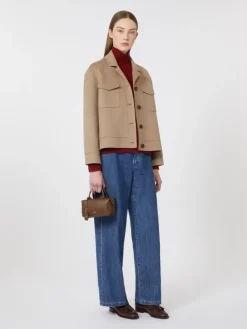 Short wool jacket - BEIGE