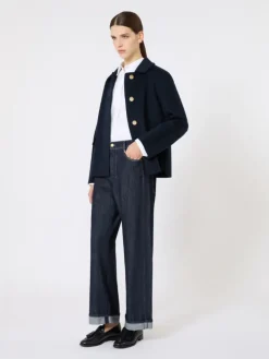 Short wool jacket - MIDNIGHTBLUE