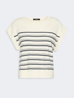 Short-sleeved viscose sweater - ECRU