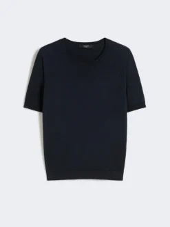 Silk and cotton jumper - NAVY