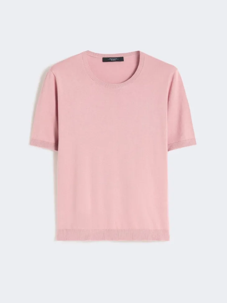 Silk and cotton jumper - PINK
