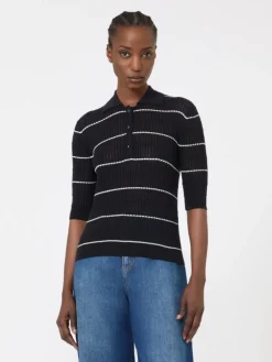 Silk and wool yarn jumper - NAVY