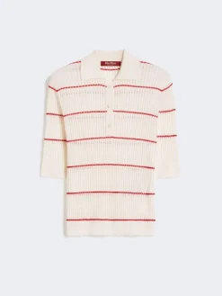 Silk and wool yarn jumper - WHITE