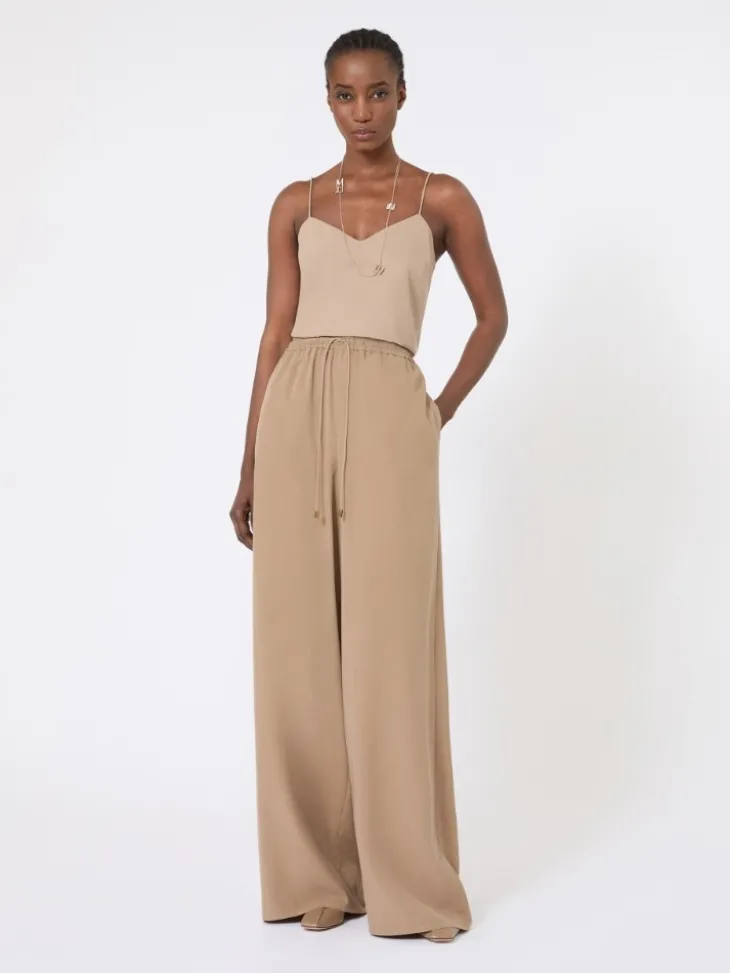 Silk canvas top - HAZELNUT BROWN