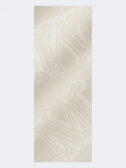 Silk, cashmere and wool jacquard stole - BEIGE
