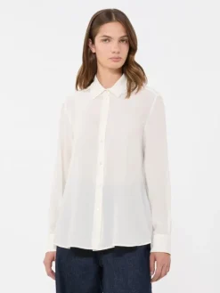 Silk crepe de chine shirt - IVORY