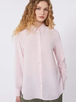 Silk crepe de chine shirt - PINK
