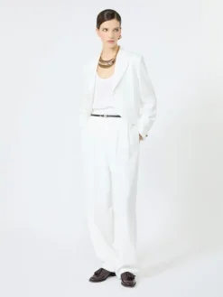 Silk crepe de chine top - WHITE