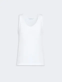 Silk crepe de chine top - WHITE