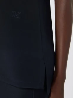 Silk crepe de chine top - ULTRAMARINE