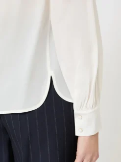 Silk crew-neck blouse - SILK