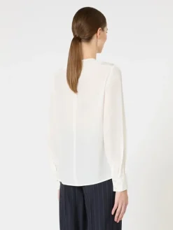 Silk crew-neck blouse - SILK