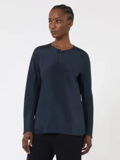 Silk crêpe de Chine blouse - ULTRAMARINE