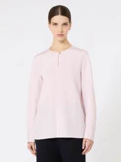 Silk crêpe de Chine blouse - PINK