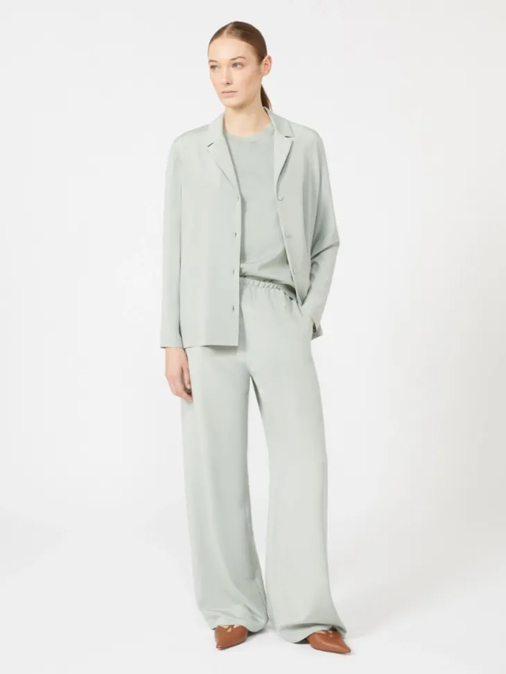 Silk crêpe de Chine shirt - PASTEL GREEN