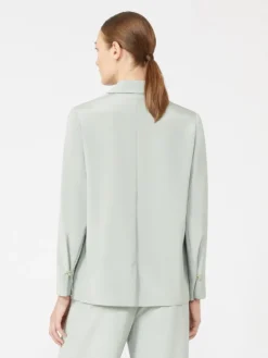 Silk crêpe de Chine shirt - PASTEL GREEN