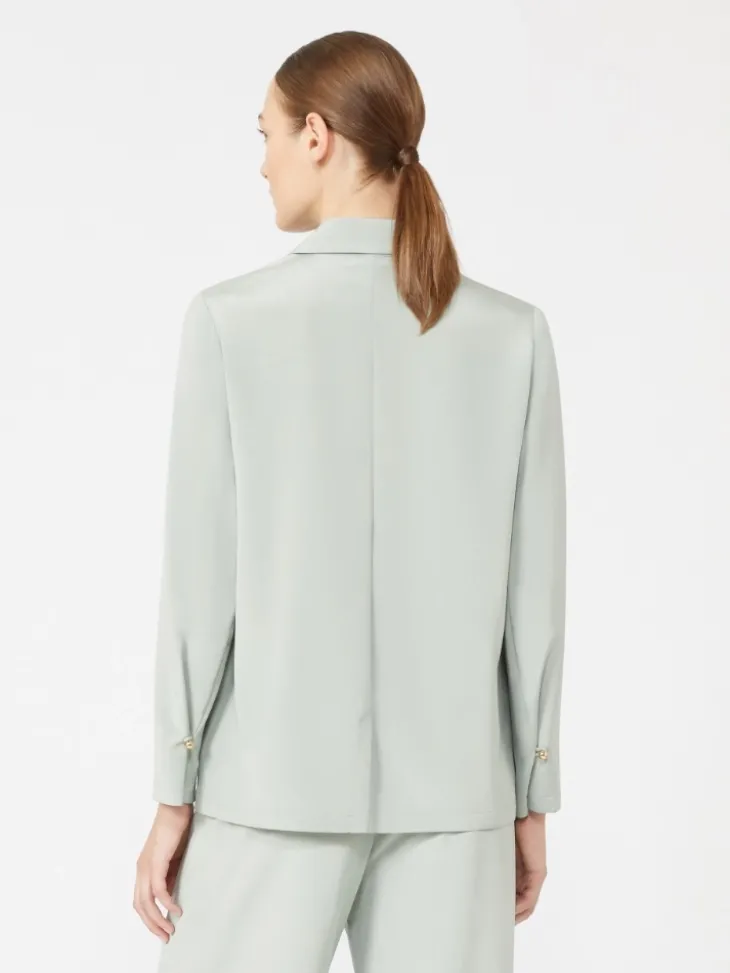 Silk crêpe de Chine shirt - PASTEL GREEN