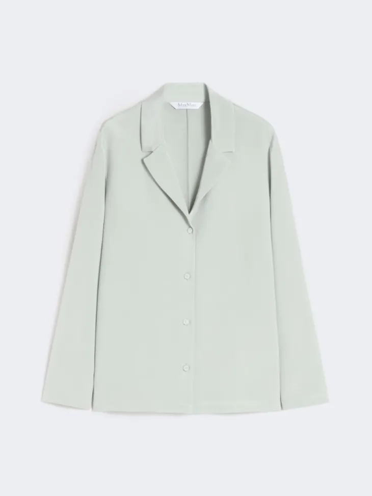 Silk crêpe de Chine shirt - PASTEL GREEN