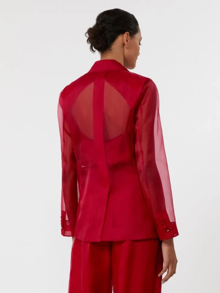 Silk organza blazer - GERANIUM
