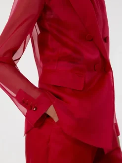 Silk organza blazer - GERANIUM