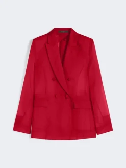 Silk organza blazer - GERANIUM