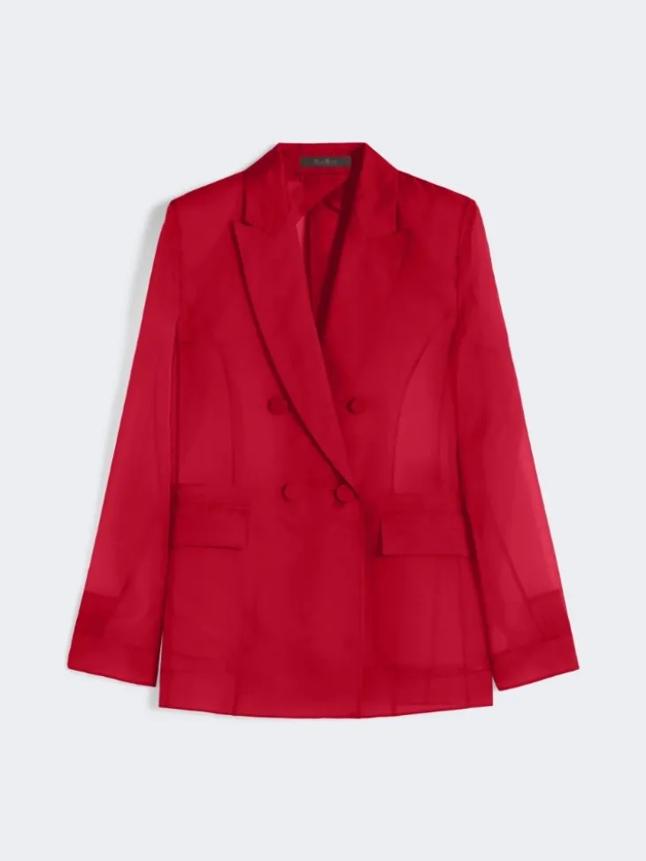 Silk organza blazer - GERANIUM