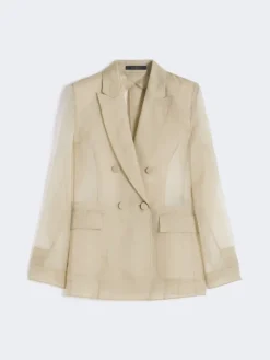 Silk organza blazer - SAND