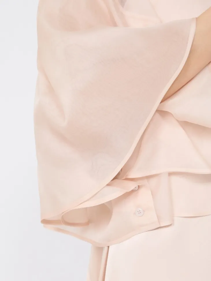 Silk organza cape - BEIGE PINK