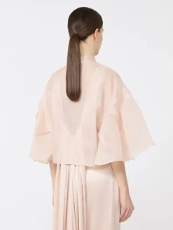 Silk organza cape - BEIGE PINK