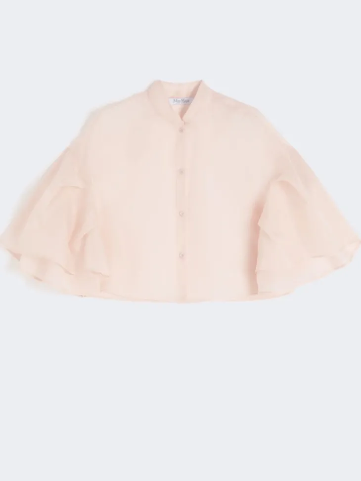 Silk organza cape - BEIGE PINK