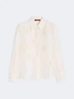 Silk organza shirt - WHITE