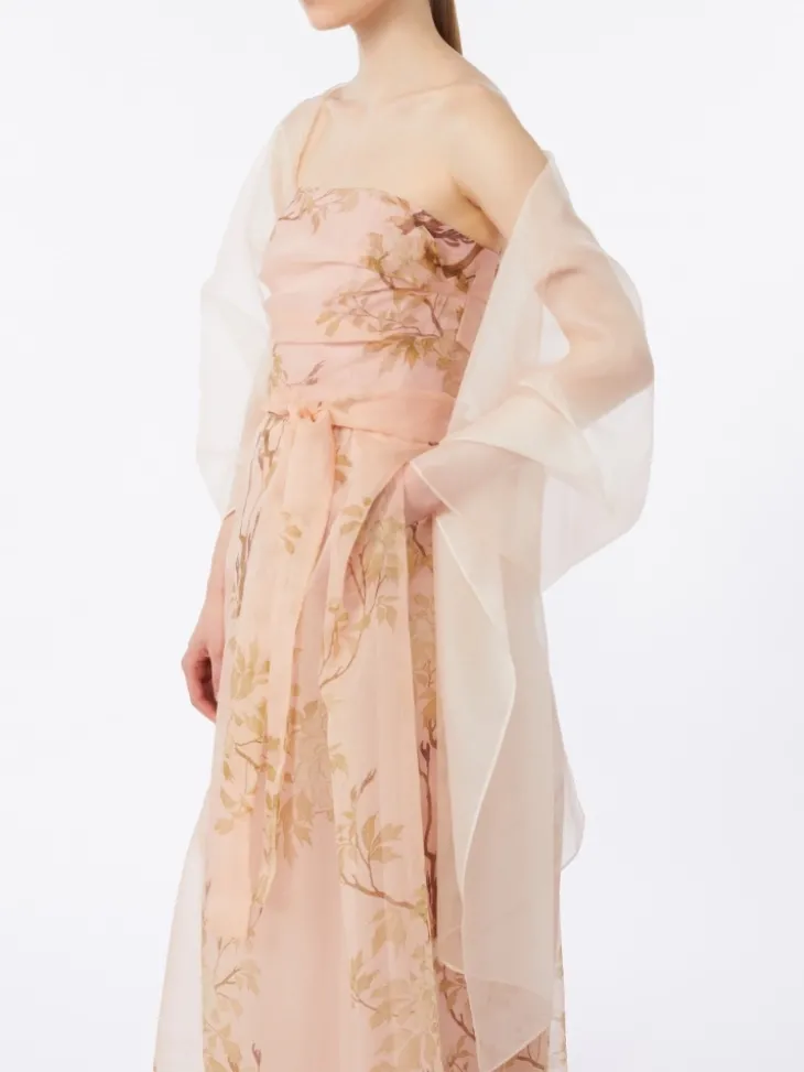 Silk organza stole - POWDER