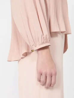 Silk taffeta blouse - POWDER